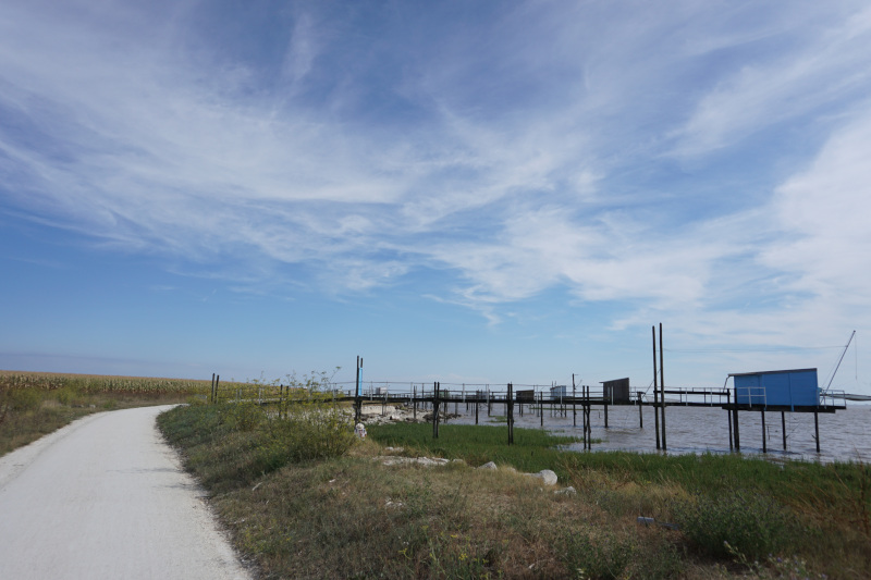 Véloroute du tour de l'estuaire de Gironde, à Talmont-sur-Gironde.