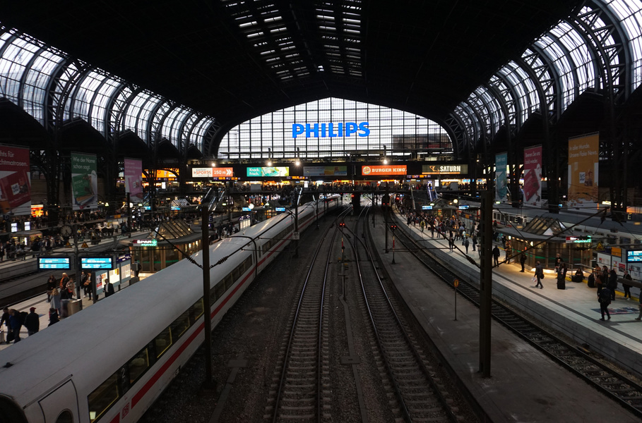 La gare de Hambourg